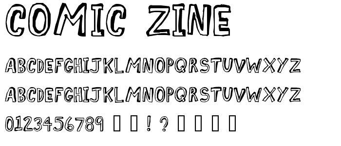 Comic Zine font